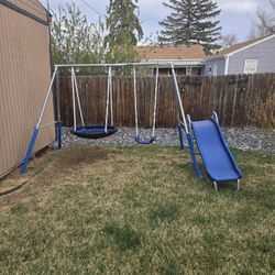 Swing Set With Water Slide