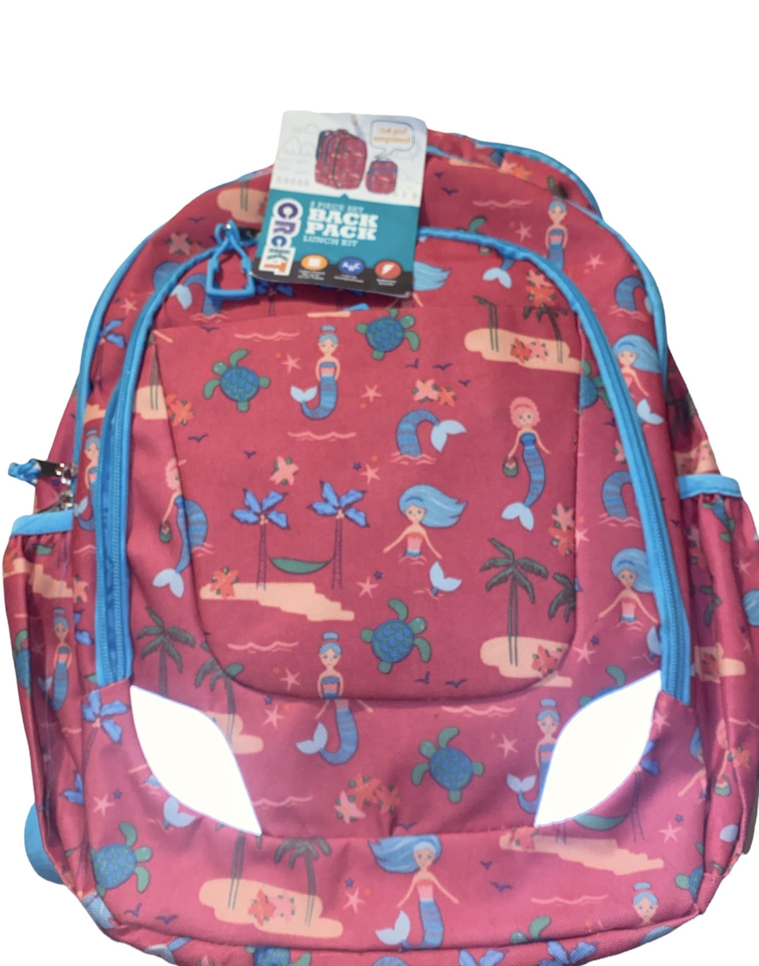 Pink Mermaid Backpack With Lunchbox / Hablamos Espanol