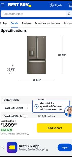 GE  French Foor Refrigerator