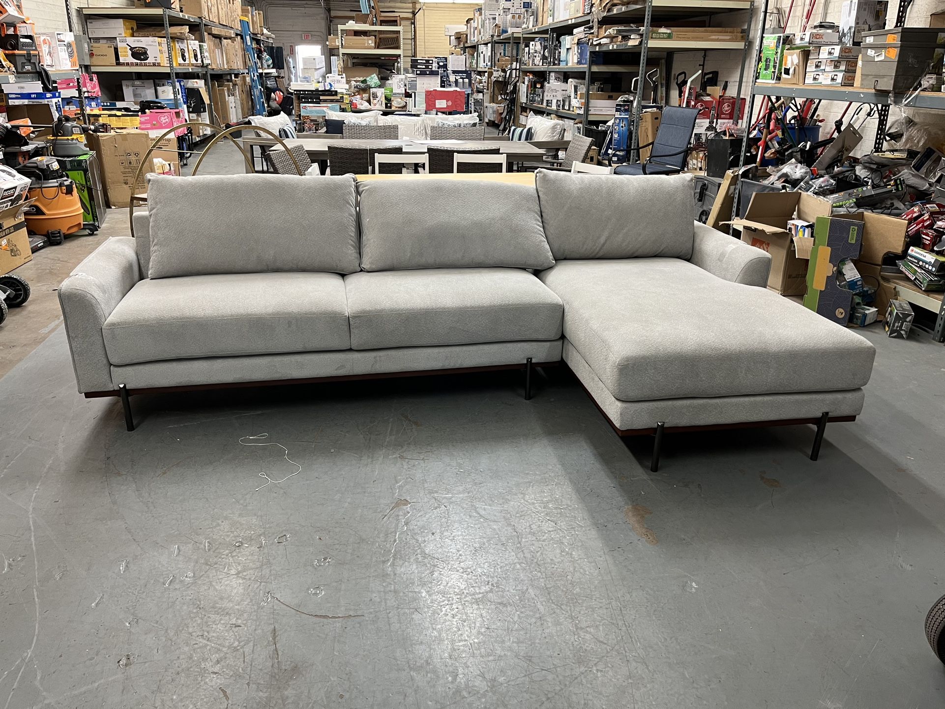 Nyla Fabric Chaise Sofa