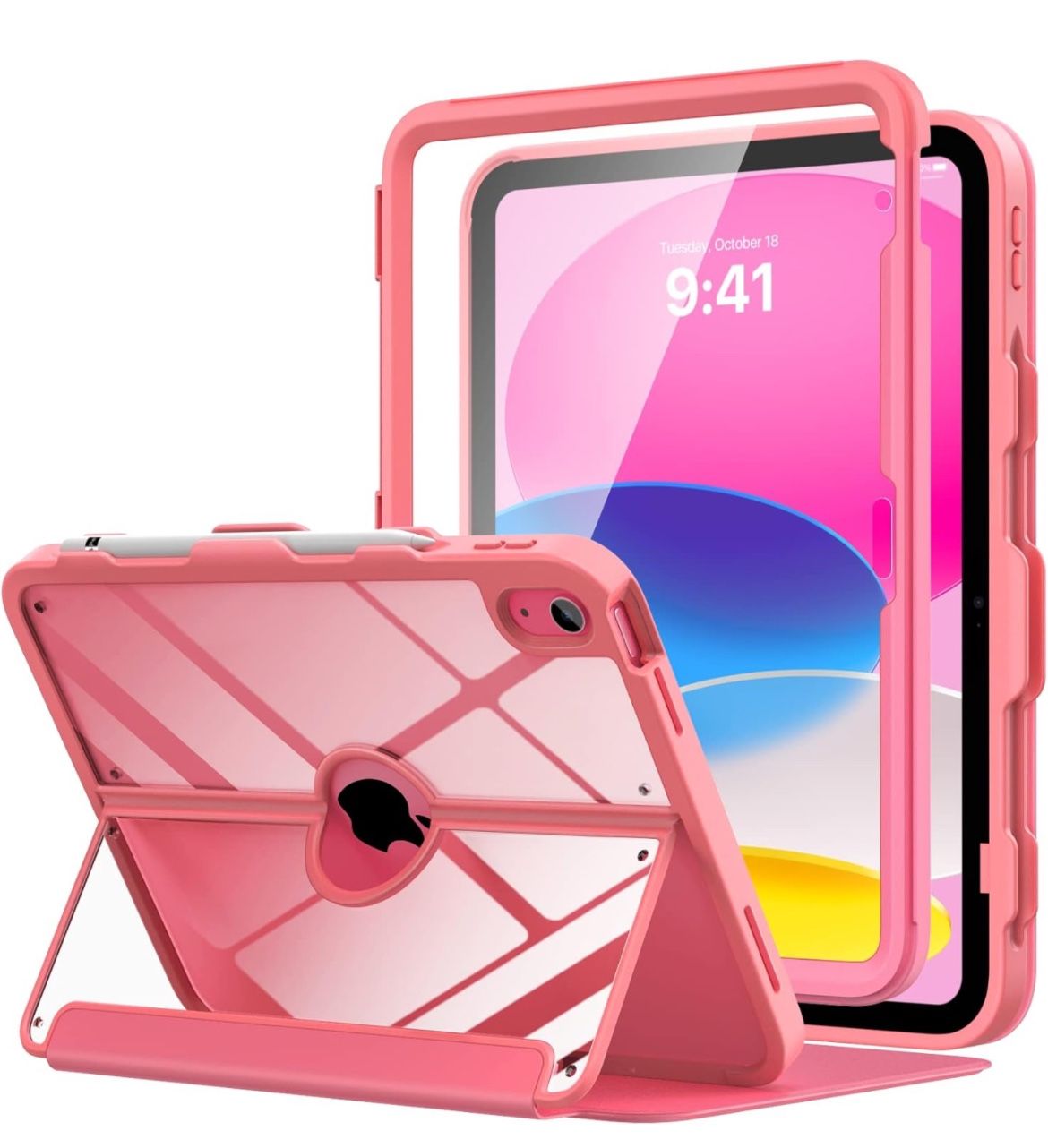 MoKo for iPad 10th Generation Case with Pencil Holder, iPad Case 10th Gen