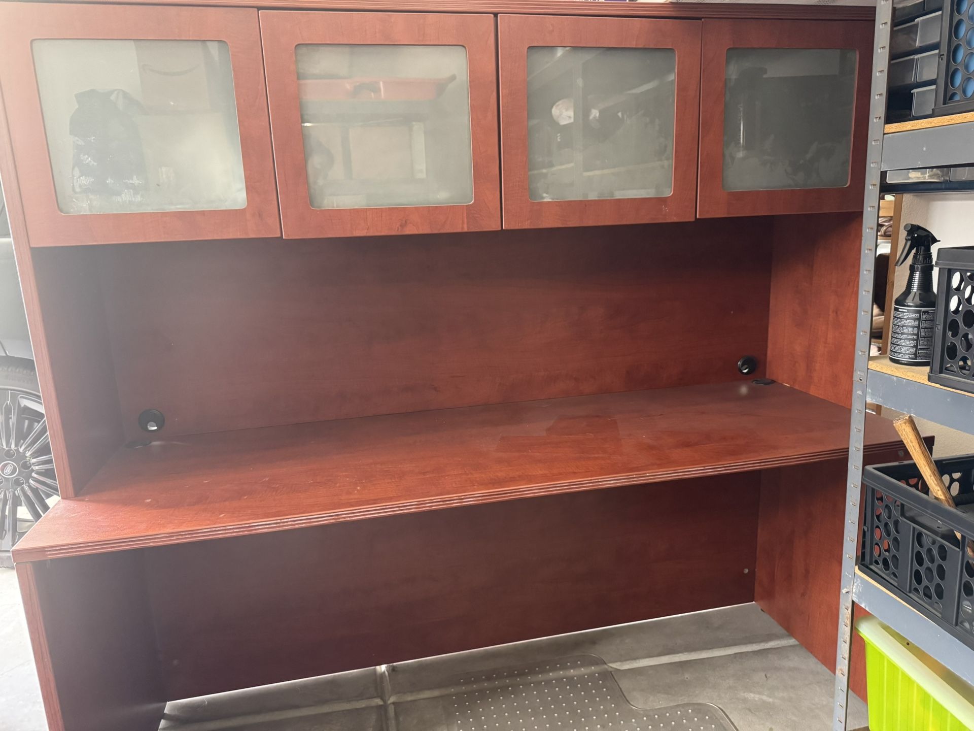 Large Desk/hutch With Storage Cabinets (LIKE NEW)