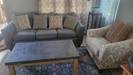 Sleeper sofa and chair for sale