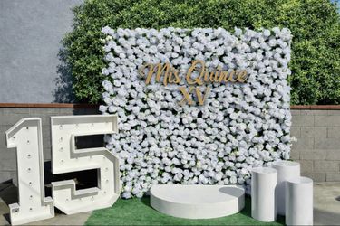 White flower wall