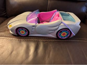 Barbie Extra Silver Sparkle Car w Pool Trunk Winged Convertible