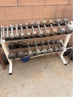 Hex dumbbells .80 cents per pound see description for prices and availability