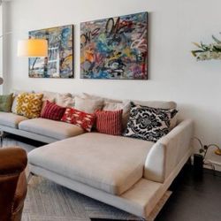 Beige Modern Sectional Sofa  