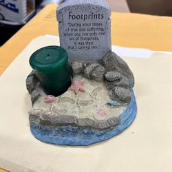 Footprints With Candle Holder 