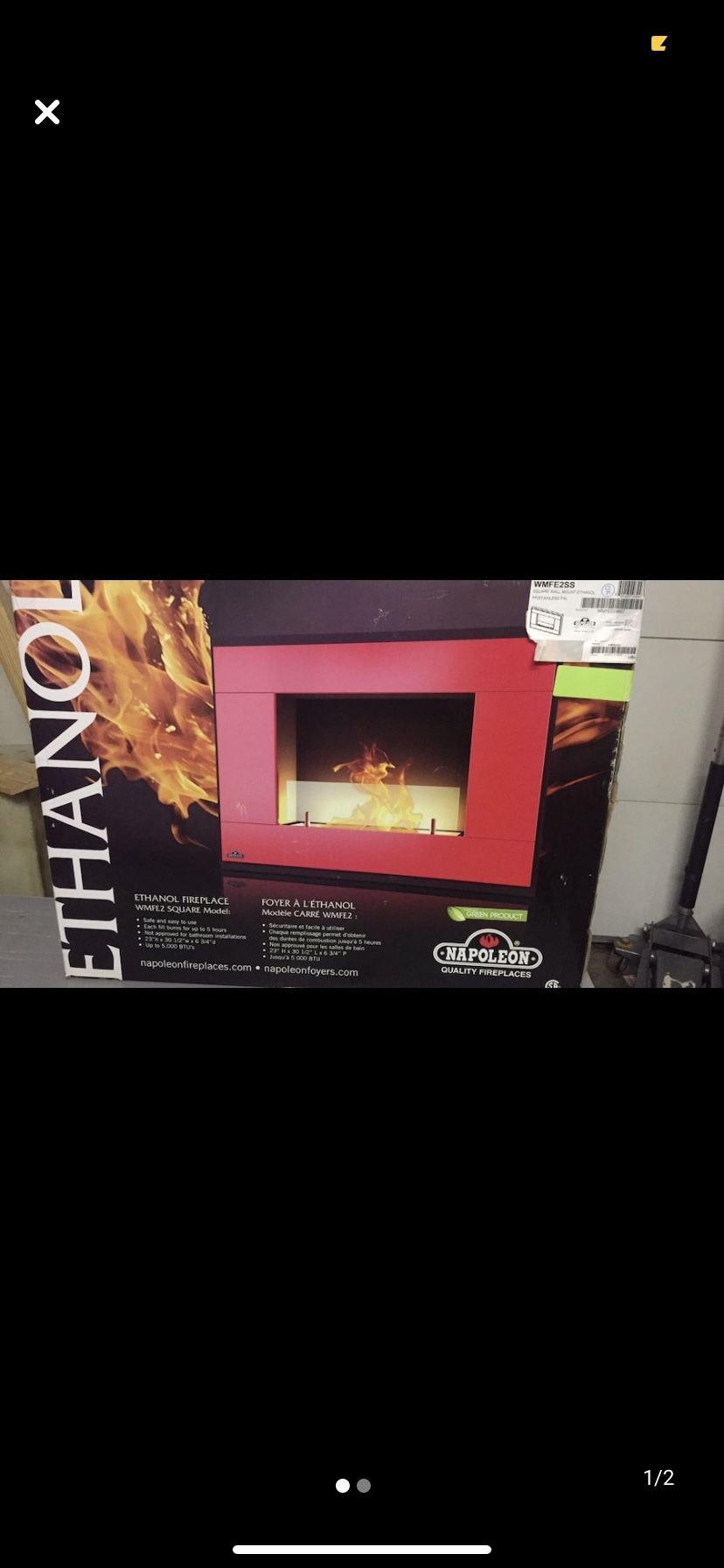 Wall mount fireplace