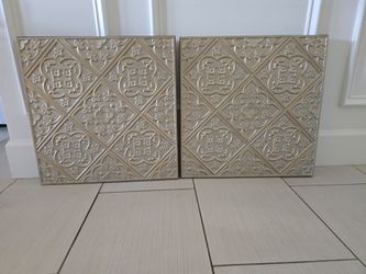 Gold color wall art