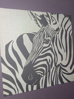 Zebra Canvas Wall Art Print
