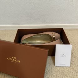Leather Coach Ballet Shoes