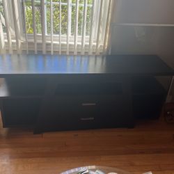 black Wood TV Stand