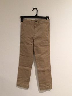 NEW Boys Sz 7 Slim Crewcuts Khaki Pants Uniform J Crew Au4
