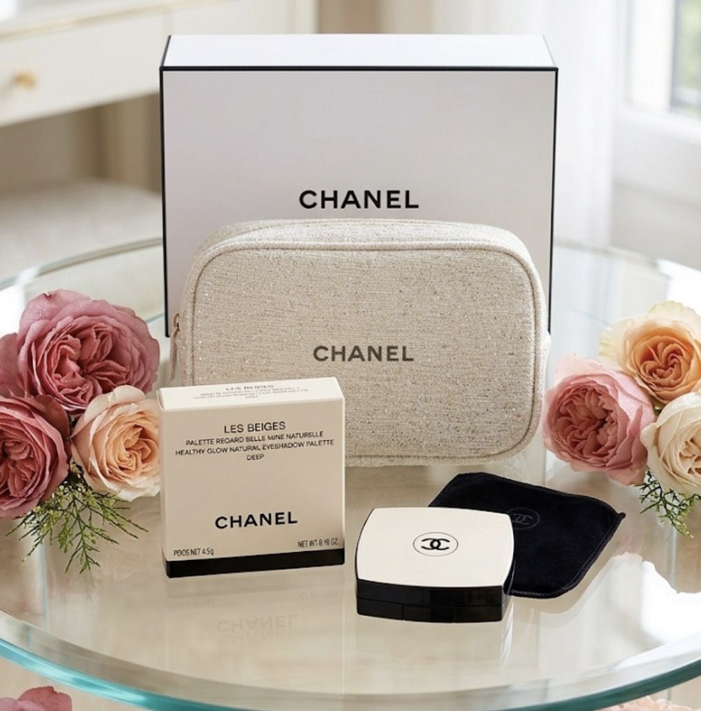 Chanel Makeup Gift Set Lipstick Eyeshadow Makeup Pouch Women Gift Set Regalos Mujer NEW, MRSP $250