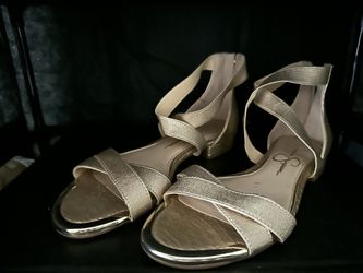 Jessica Simpson Gold Sandals Size 6.5