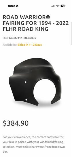 Memphis shades Road king fairing