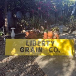 Antique Liberty Grain Co. Sign