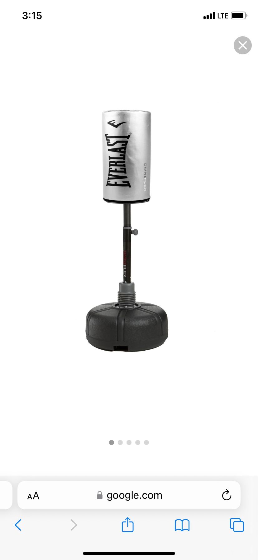 Everlast Standing Punching Bag Like New