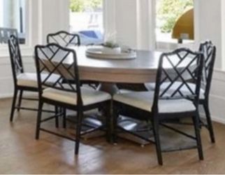 RH Table and Ballard Design Dayna chairs