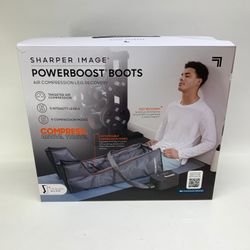 New Sharper Image Powerboost Boots Air Compression Leg Recovery 90644079