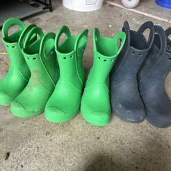 Croc rain Boots - 3 Pairs