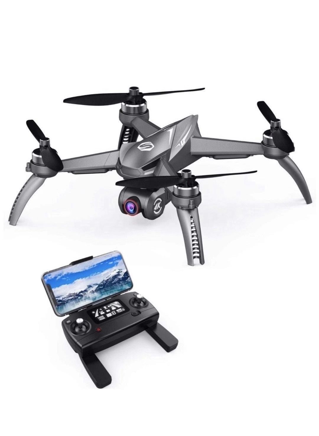 GPS Drones with 4K UHD Camera for Adults Kids Beginners, RC Quadcopter with Brushless Motor, 5GHz FPV Transmission, 120° Wide Angle 90° Adjustable, Au