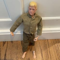 GI Joe Vintage 1964 "Patent Pending" Blonde Hair 11.5" Action Figure-**AS IS*. Condition is pre owned and am selling "as is" because one of the feet i