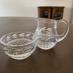 Galway Irish Crystal Creamer And Sugar Bowl 