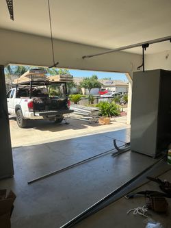 Garage doors 2single and 1double with hardware