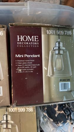 NEW Home Decorators Collection Mini Pendant Light Fixture – Polished Nickel
