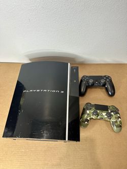 Sony PlayStation 3 Fat 80GB CECHL01 Console + 2 Controllers (No Cords) Untested
