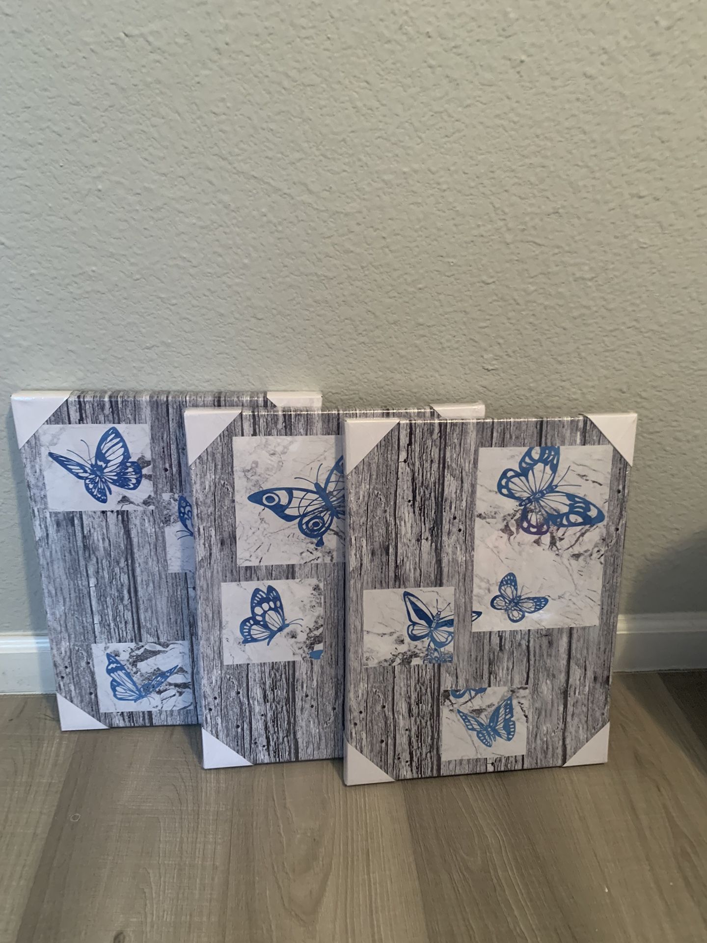 New Butterfly Wall Canvas Decor Set