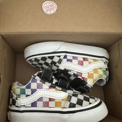 Vans Rainbow Check Toddler 4c 