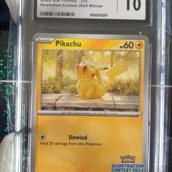 pikachu 214 illustration contest cgc 10