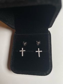 VVS1 Moissanite Cross Earrings