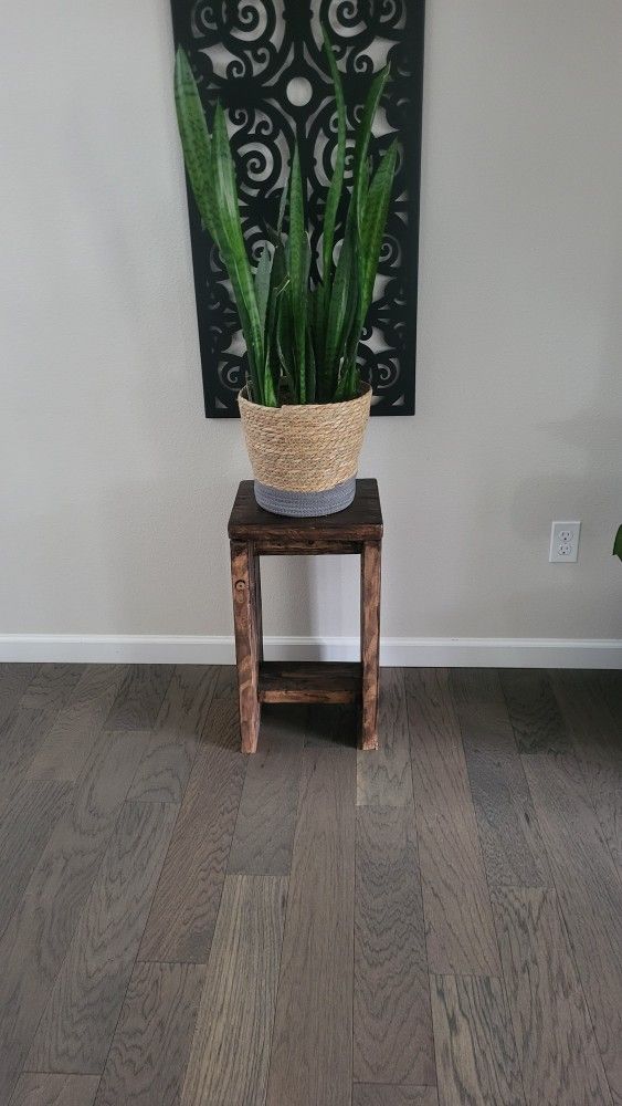 Plant Stand. Handcrafted Solid Reclaimed Wood