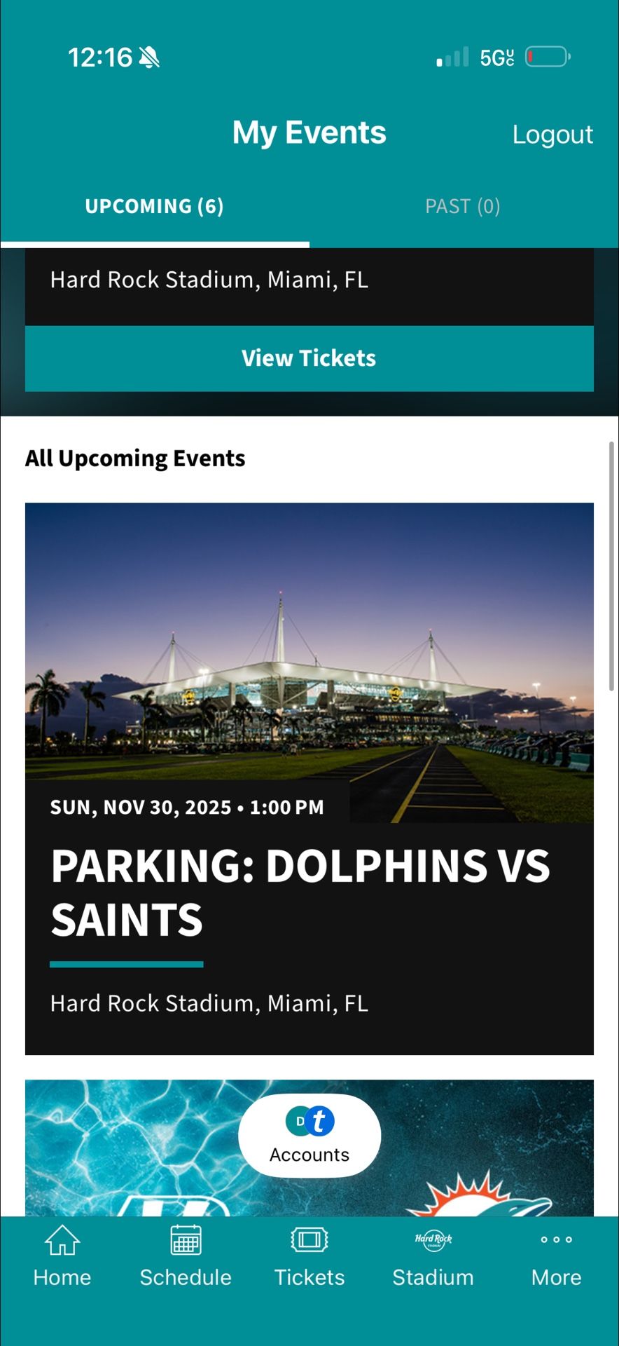 Tickets - Saints Vs. Dolphins 