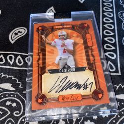 CJ Stroud Wild Card Draw Sticker Auto 1/5 