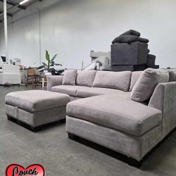Sectional Couch with Ottoman Storage- Free Delivery‼️