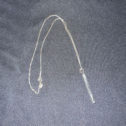 10K Gold Bar Pendant and Chain