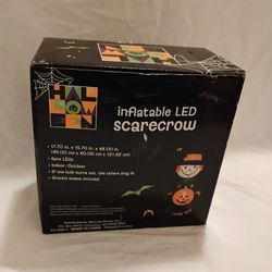 Inflatable Scarecrow Indoor Outdoor LED Fall Decor 4 FT New