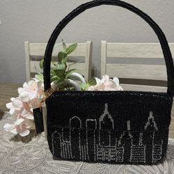 Viral Chicago Skyline Beaded Shoulder Bag NWT