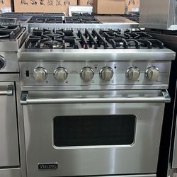 Viking 36”Wide Dual Fuel Stainless Steel 6Burner Range
