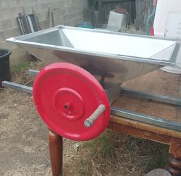 Hand crank fruit press.  Grapes, Apples, etc.