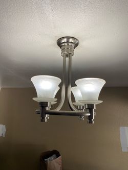 Brushed nickel family room lights