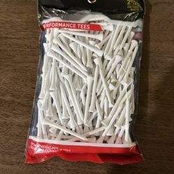 NEW 200 MaxFli Golf Performance TEES 2 3/4” 2.75” White Sealed Bag 