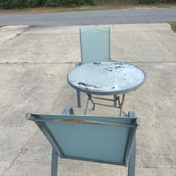 2 Chairs And Table