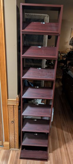 Dark Wood Grain Shoe Or Book Or Anything Display Tower