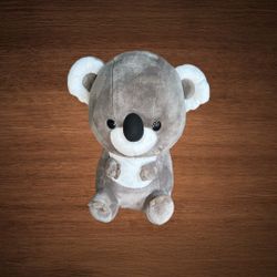 Bellzi Koali Koala Bear plush grey/white stuffed animal. 10 inches